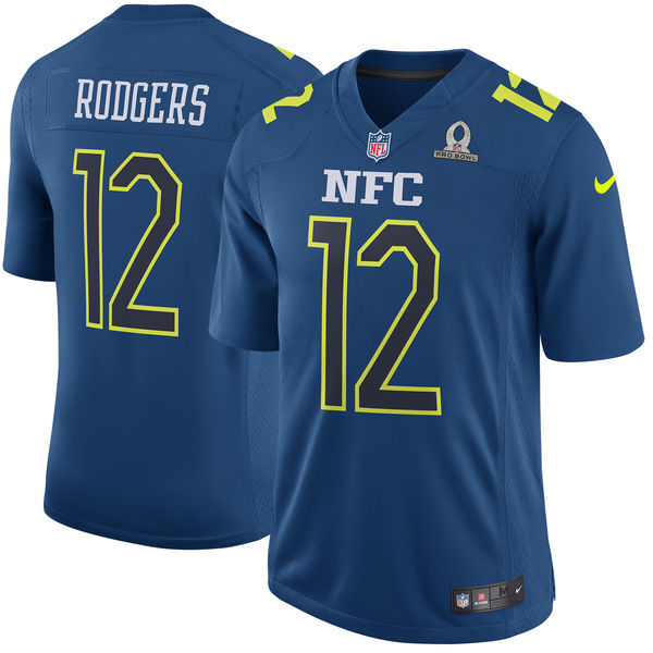 Men NFC Green Bay Packers #12  Aaron Rodgers Nike Navy 2017 Pro Bowl Game Jersey->arizona cardinals->NFL Jersey